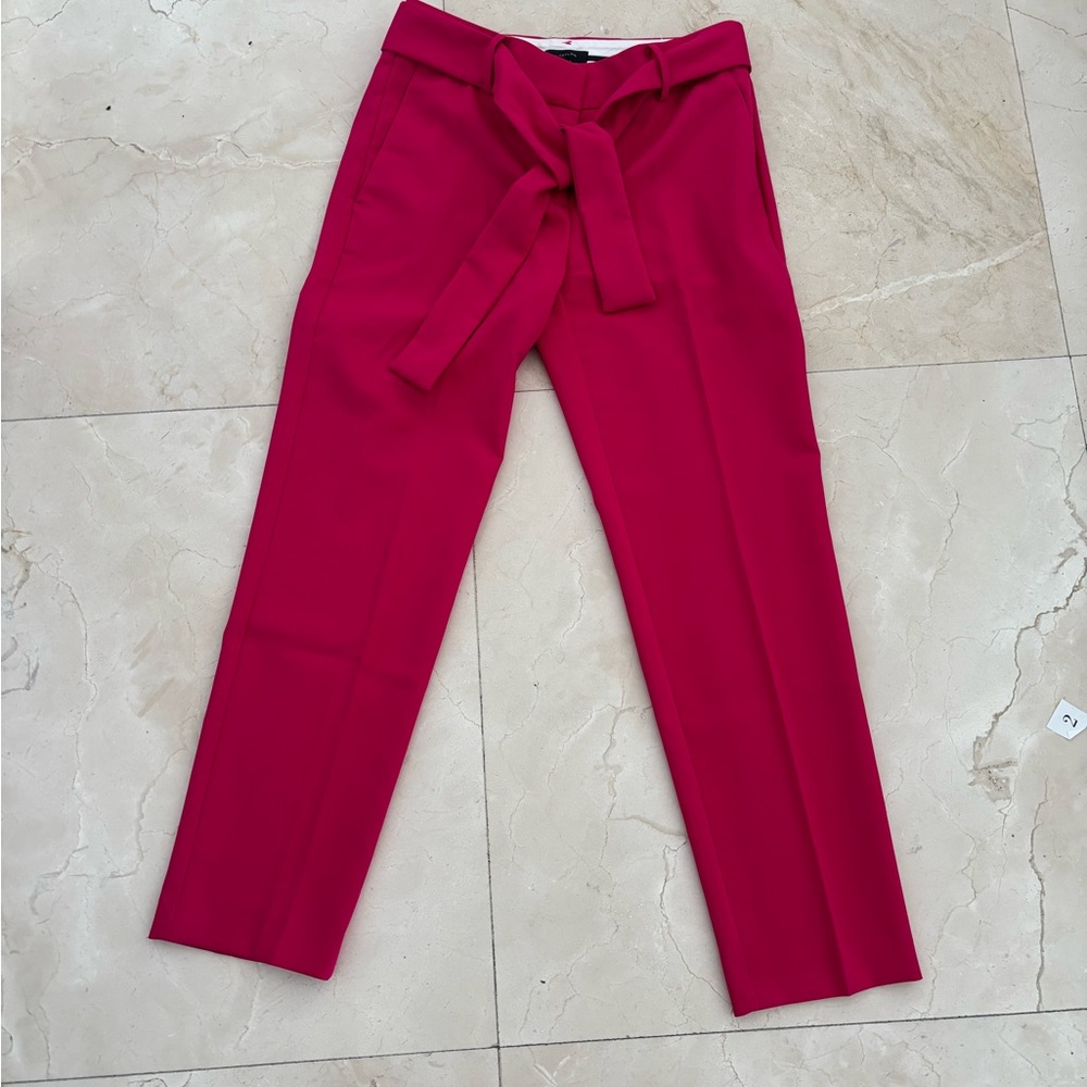 Ann taylor belted pants fuschia. Brand new
